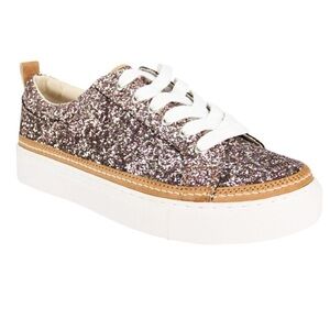 Not Rated Women's Metallic Chestnut Lace Up Shoes Size 8